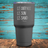Checklist - Country Music, Sun, Sand Checklist Coated Drinkware