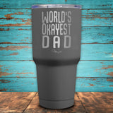 World's Okayest Dad Coated Drinkware