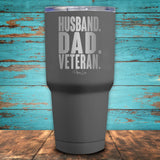 Husband Dad Veteran Coated Drinkware