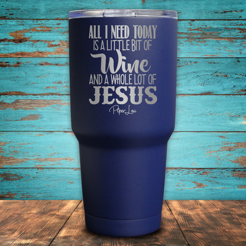 Jesus And Wine Coated Drinkware