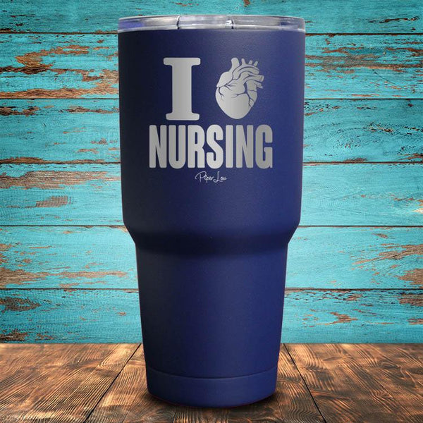 I Heart Nursing Coated Drinkware