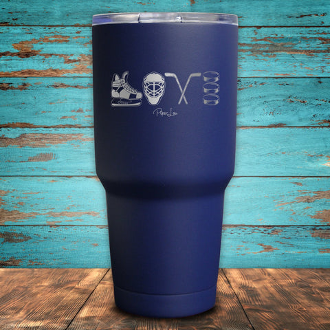 Hockey Love Coated Drinkware