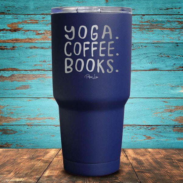 Yoga Coffee Books Coated Drinkware
