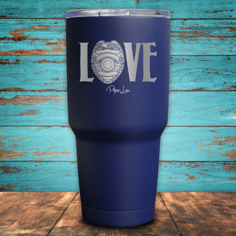 Police Love Simple Coated Drinkware