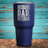 Husband Dad Veteran Coated Drinkware