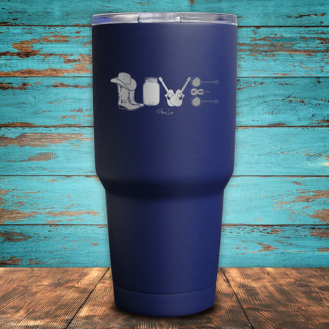 Country Music Love Coated Drinkware