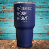 Checklist - Country Music, Sun, Sand Checklist Coated Drinkware