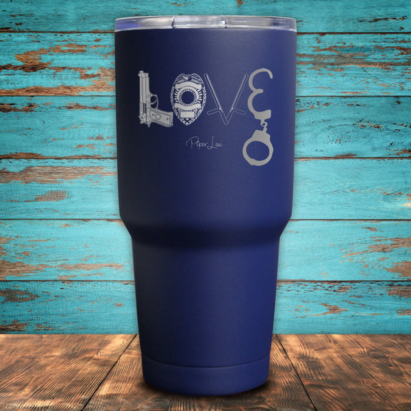 Police Love Coated Drinkware