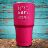 Beards, Naps, Netflix Coated Drinkware