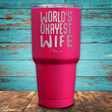 World's Okayest Wife Coated Drinkware