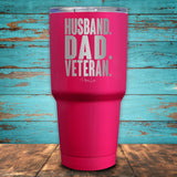 Husband Dad Veteran Coated Drinkware