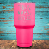 Tennis Naps Netlfix Coated Drinkware