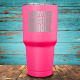 I Survived Nursing School Coated Drinkware