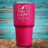Cats Make Me Happy Coated Drinkware