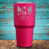 Kitten My Nurse On Coated Drinkware