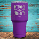 Tattooed and Employed Coated Drinkware
