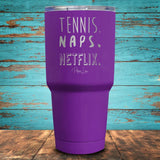 Tennis Naps Netlfix Coated Drinkware