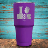 I Heart Nursing Coated Drinkware