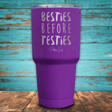 Besties Before Testies Coated Drinkware