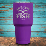 Live Love Fish Coated Drinkware