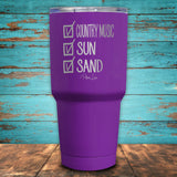 Checklist - Country Music, Sun, Sand Checklist Coated Drinkware
