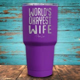 World's Okayest Wife Coated Drinkware