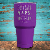 Softball Naps Netflix Coated Drinkware