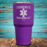 I Defeat Death Coated Drinkware