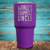 World's Okayest Uncle Coated Drinkware