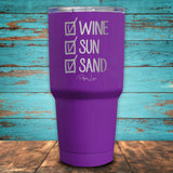 Checklist - Wine, Sun, Sand Coated Drinkware