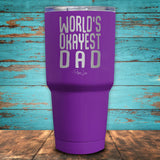 World's Okayest Dad Coated Drinkware