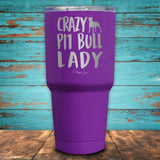 Crazy Pit Bull Lady Coated Drinkware