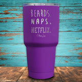 Beards, Naps, Netflix Coated Drinkware