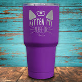 Kitten My Nurse On Coated Drinkware