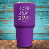 Checklist - Coffee, Sun, Sand Coated Drinkware