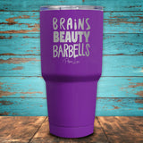 Brains, Beauty, Barbells Coated Drinkware