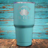 Namastay In Bed Coated Drinkware