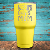 World's Okayest Mom Coated Drinkware