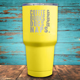 Coffee & Books & Dogs & Naps Coated Drinkware