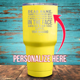 Dear Wife (CUSTOM) Coated Drinkware