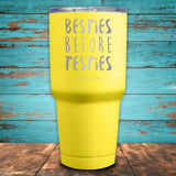 Besties Before Testies Coated Drinkware