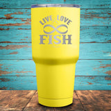 Live Love Fish Coated Drinkware