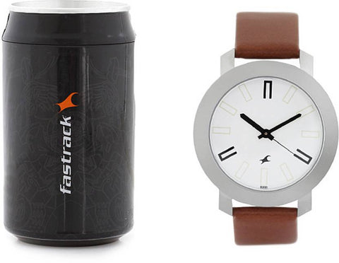 Fastrack NG3120SL01C Bare Basic Watch - For Men