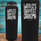 World's Okayest Grandma Coated Drinkware