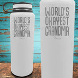 World's Okayest Grandma Coated Drinkware